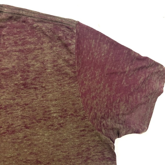 The Rails Maroon Tie Dye Vapor V-Neck Lightweight Distressed Rayon Tee (XL) - Picture 3 of 12